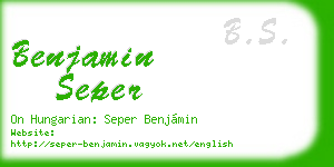 benjamin seper business card