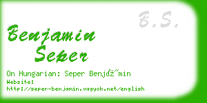 benjamin seper business card